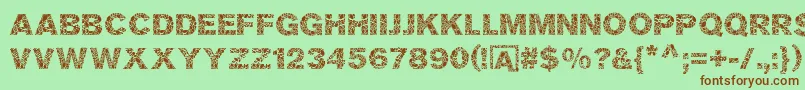 MosaicLeaf Font – Brown Fonts on Green Background