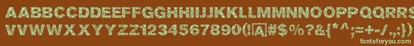 MosaicLeaf Font – Green Fonts on Brown Background