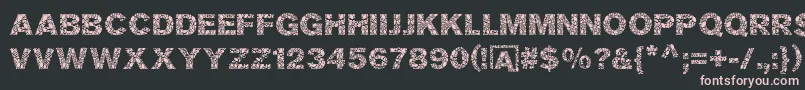 MosaicLeaf Font – Pink Fonts on Black Background