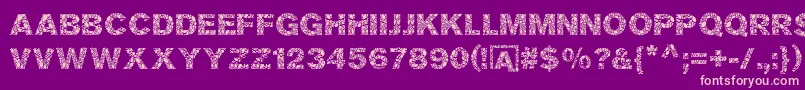 MosaicLeaf Font – Pink Fonts on Purple Background