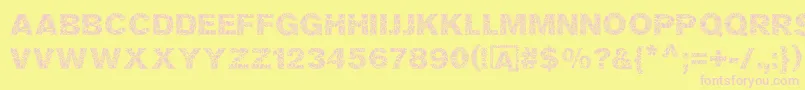 MosaicLeaf Font – Pink Fonts on Yellow Background