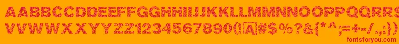 MosaicLeaf Font – Red Fonts on Orange Background