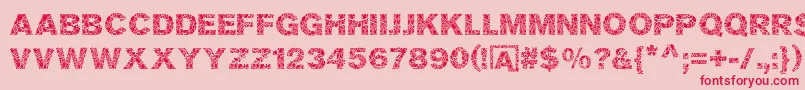 MosaicLeaf Font – Red Fonts on Pink Background