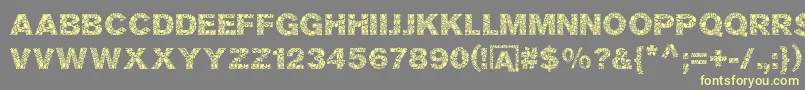 MosaicLeaf Font – Yellow Fonts on Gray Background