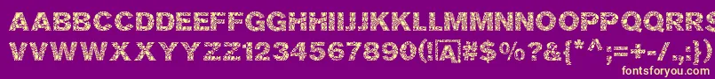 MosaicLeaf Font – Yellow Fonts on Purple Background