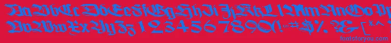 BoogieBoldTtnorm Font – Blue Fonts on Red Background