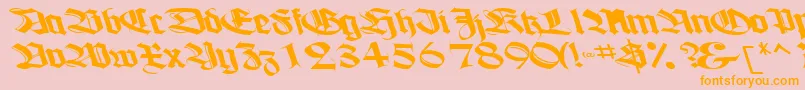 BoogieBoldTtnorm-Schriftart – Orangefarbene Schriften auf rosa Hintergrund