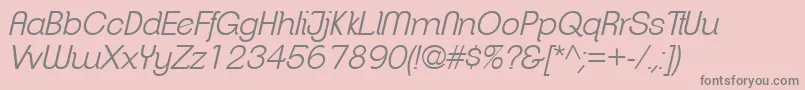 ClementepdafLightitalic Font – Gray Fonts on Pink Background