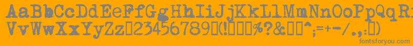 MomВґstypewriter Font – Gray Fonts on Orange Background