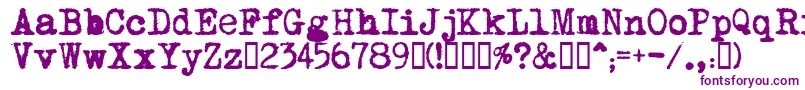 フォントMomВґstypewriter – 紫色のフォント