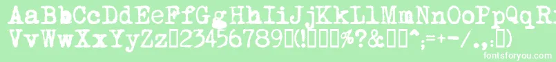 MomВґstypewriter Font – White Fonts on Green Background