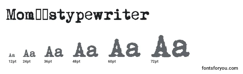 MomВґstypewriter Font Sizes