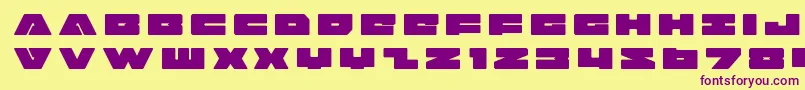 Badaxetitle Font – Purple Fonts on Yellow Background