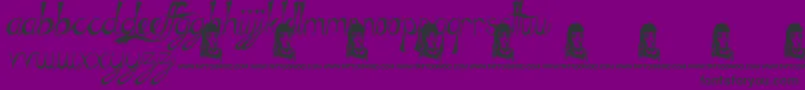 TheGreenLife Font – Black Fonts on Purple Background