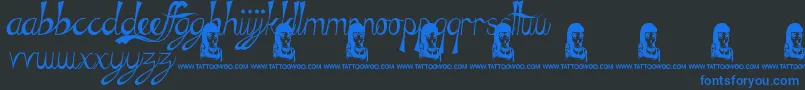 TheGreenLife Font – Blue Fonts on Black Background