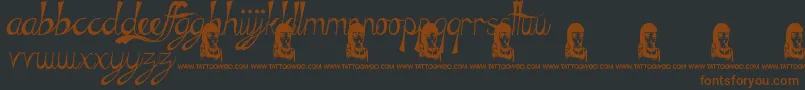 TheGreenLife Font – Brown Fonts on Black Background