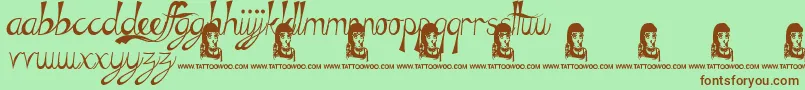 TheGreenLife Font – Brown Fonts on Green Background