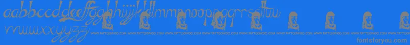 TheGreenLife Font – Gray Fonts on Blue Background