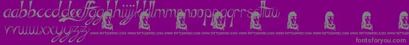TheGreenLife Font – Gray Fonts on Purple Background