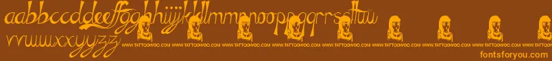 TheGreenLife Font – Orange Fonts on Brown Background