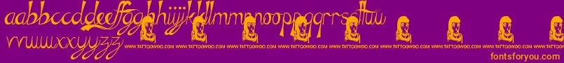 TheGreenLife Font – Orange Fonts on Purple Background