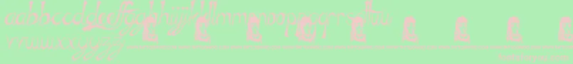 TheGreenLife Font – Pink Fonts on Green Background