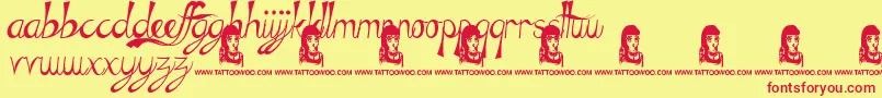 TheGreenLife Font – Red Fonts on Yellow Background