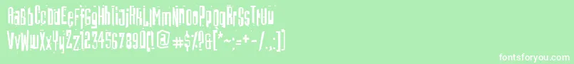 Batmos Font – White Fonts on Green Background