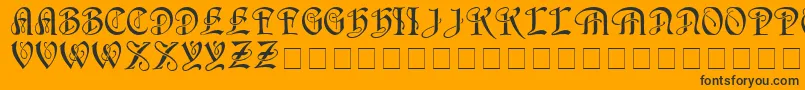 HorstcapsMedium Font – Black Fonts on Orange Background