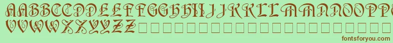 HorstcapsMedium Font – Brown Fonts on Green Background
