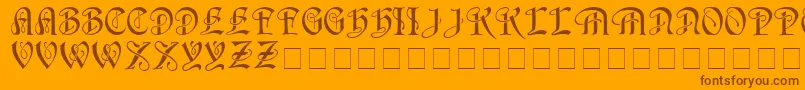 HorstcapsMedium Font – Brown Fonts on Orange Background