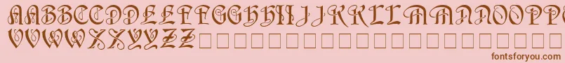 HorstcapsMedium Font – Brown Fonts on Pink Background