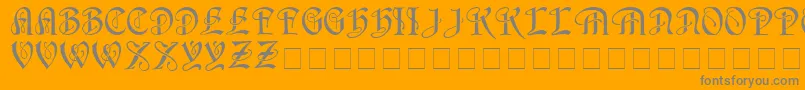 HorstcapsMedium Font – Gray Fonts on Orange Background