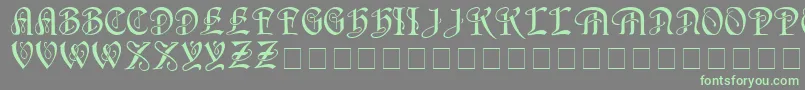 HorstcapsMedium Font – Green Fonts on Gray Background