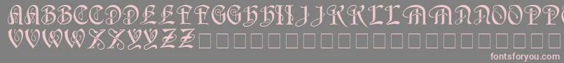 HorstcapsMedium Font – Pink Fonts on Gray Background