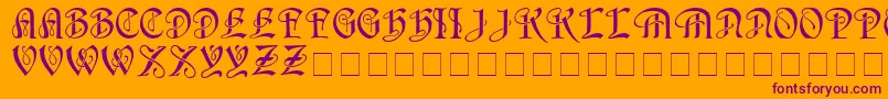 HorstcapsMedium Font – Purple Fonts on Orange Background
