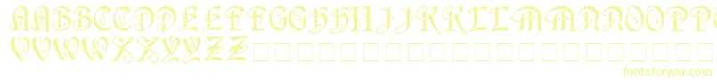 HorstcapsMedium Font – Yellow Fonts on White Background