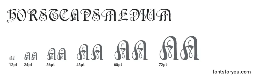 HorstcapsMedium Font Sizes