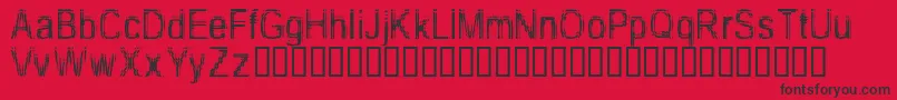 Toodd ffy-Schriftart – Schwarze Schriften auf rotem Hintergrund