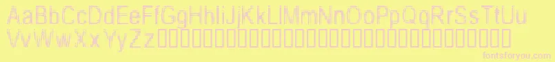 Toodd ffy Font – Pink Fonts on Yellow Background