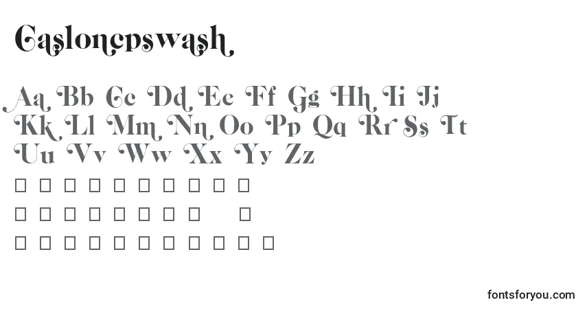 Fuente Casloncpswash - alfabeto, números, caracteres especiales