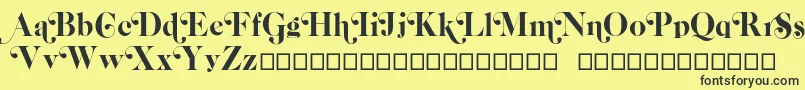 Casloncpswash Font – Black Fonts on Yellow Background