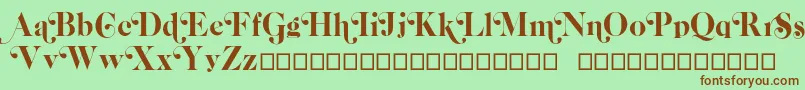 Casloncpswash Font – Brown Fonts on Green Background