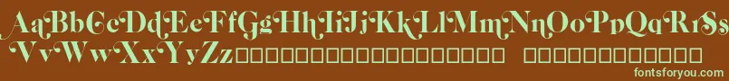 Casloncpswash Font – Green Fonts on Brown Background