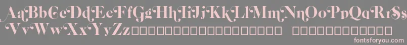 Casloncpswash-Schriftart – Rosa Schriften auf grauem Hintergrund
