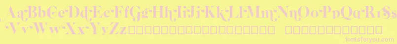 Casloncpswash Font – Pink Fonts on Yellow Background