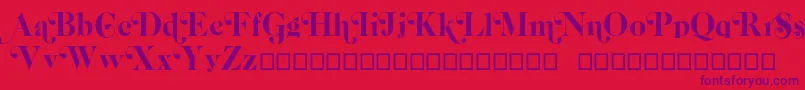 Casloncpswash Font – Purple Fonts on Red Background