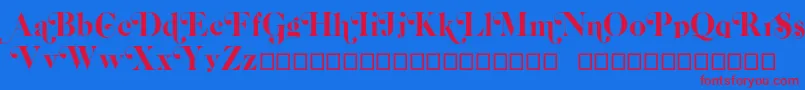 Casloncpswash Font – Red Fonts on Blue Background