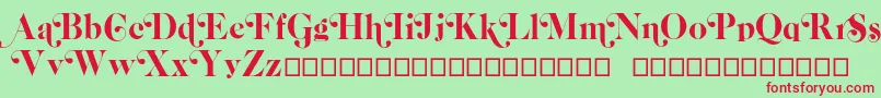 Casloncpswash Font – Red Fonts on Green Background