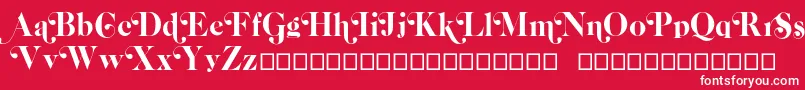 Casloncpswash Font – White Fonts on Red Background